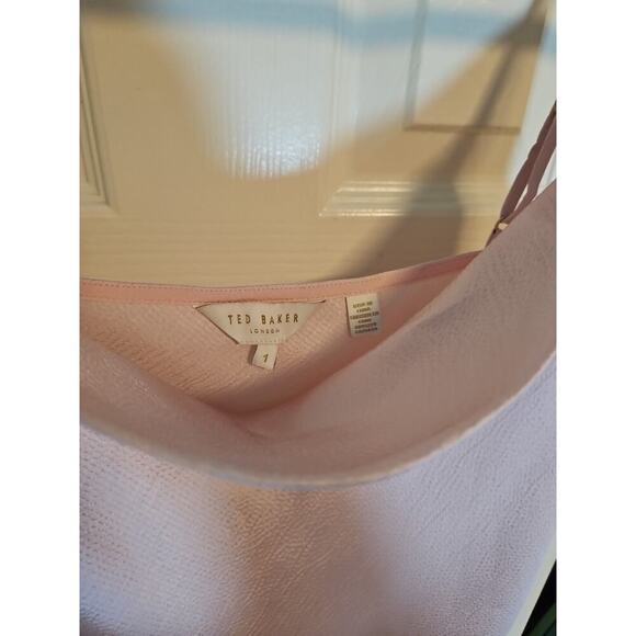 TED BAKER LONDON Sz 1 (XS) Dusty Pink Scoop Neckline Camisole Tank Top New - Picture 3 of 9